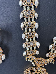 Gold Plated Rani Har With Real Pearls 